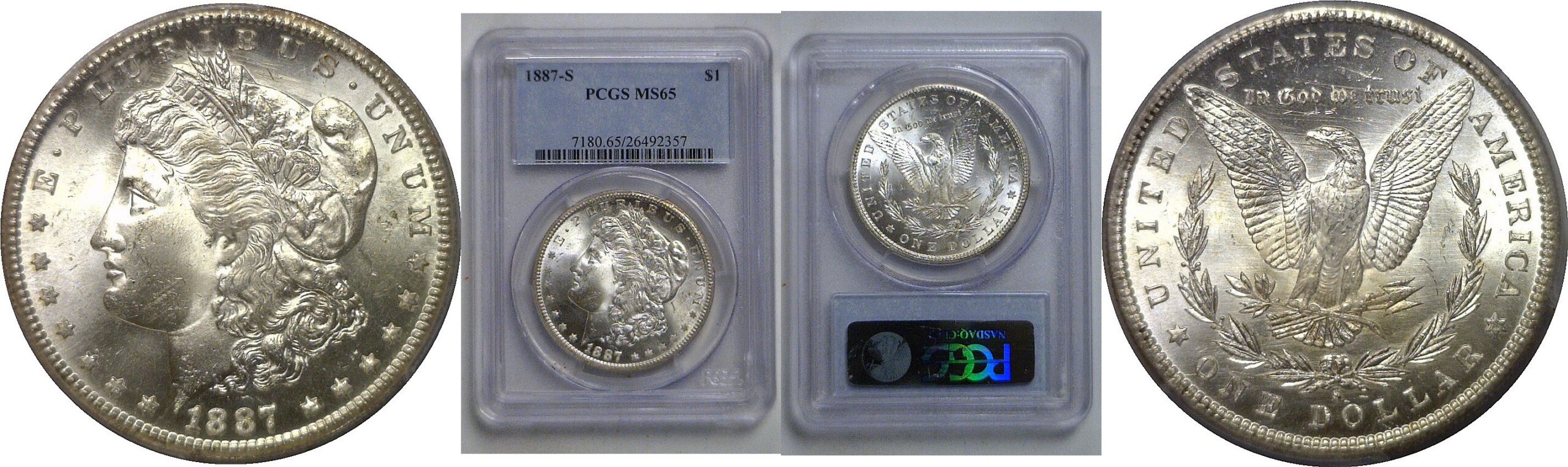 1887-S Morgan Dollar   PCGS MS-65