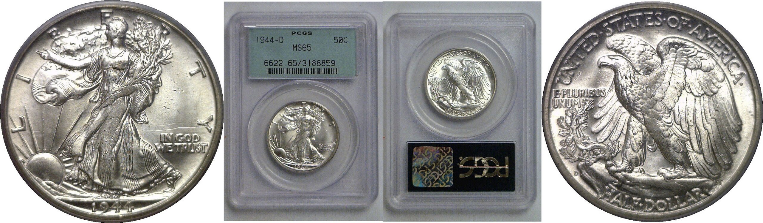 1944-D Walking Liberty Half Dollar   PCGS MS-65