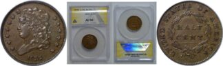 1832  Half Cent   ANACS AU-55