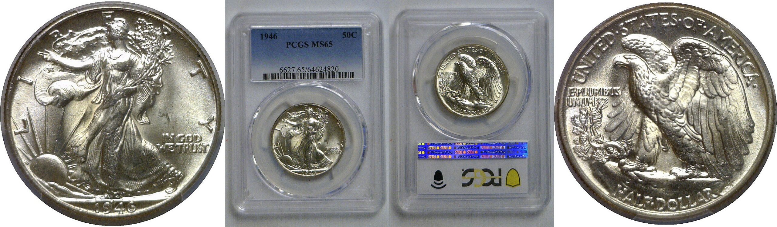 1946 Walking Liberty Half Dollar   PCGS MS-65