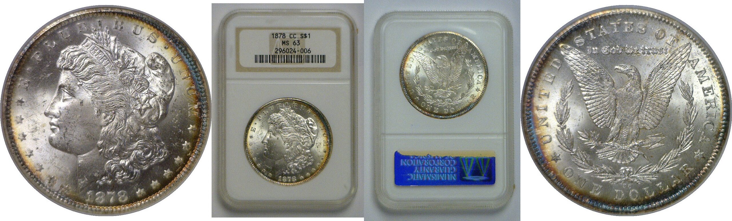 1878-CC  Morgan Dollar   NGC MS-63