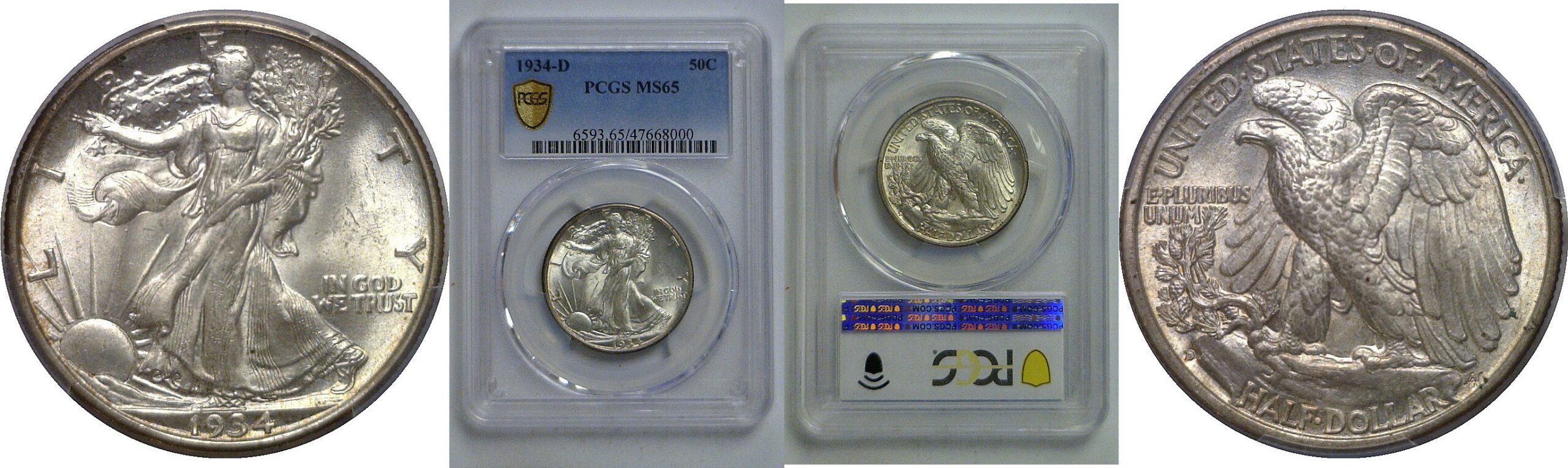 1934-D Walking Liberty Half Dollar   PCGS MS-65