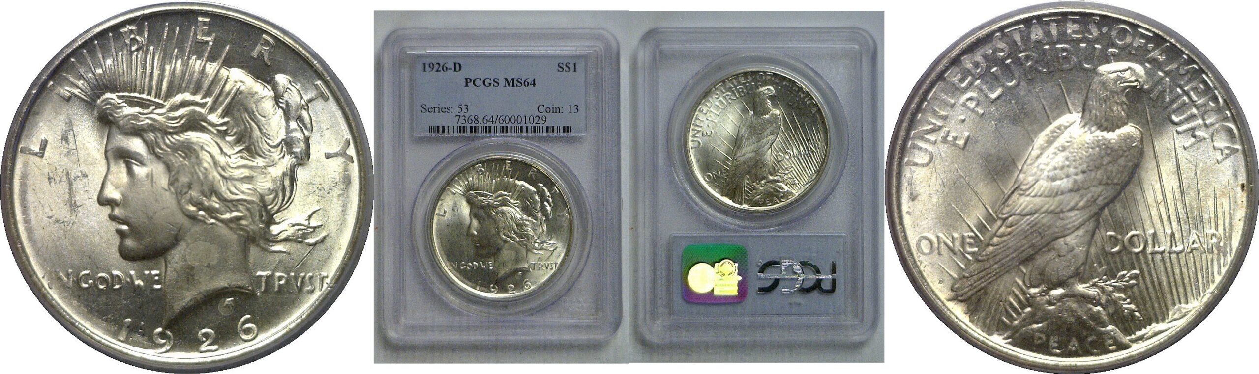 1926-D Peace Dollar   PCGS MS-64