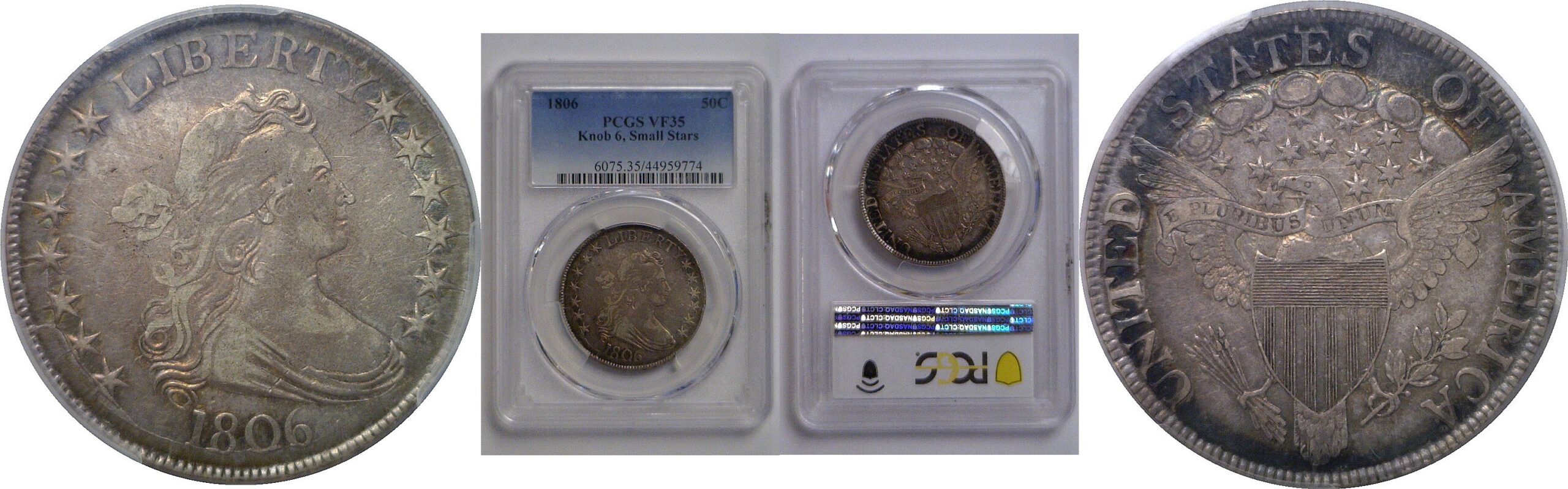 1806  Bust Half Dollar   PCGS VF-35
