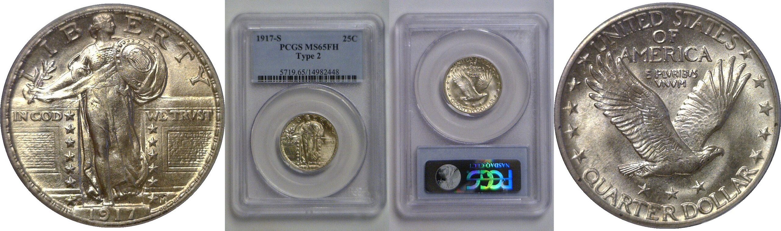 1917-S T-2  Standing Liberty Quarter   PCGS MS-65 FH