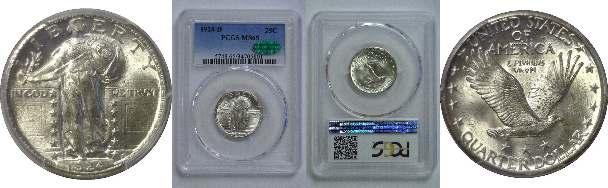 1924-D  Standing Liberty Quarter   PCGS MS-65  CAC