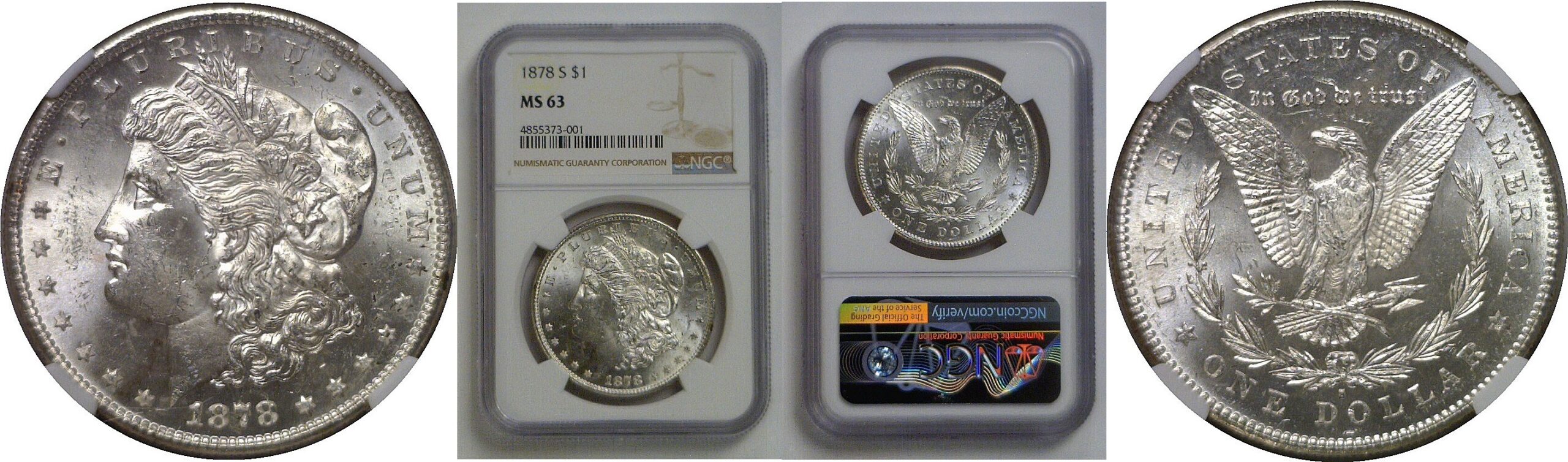 1878-S  Morgan Dollar   NGC MS-63