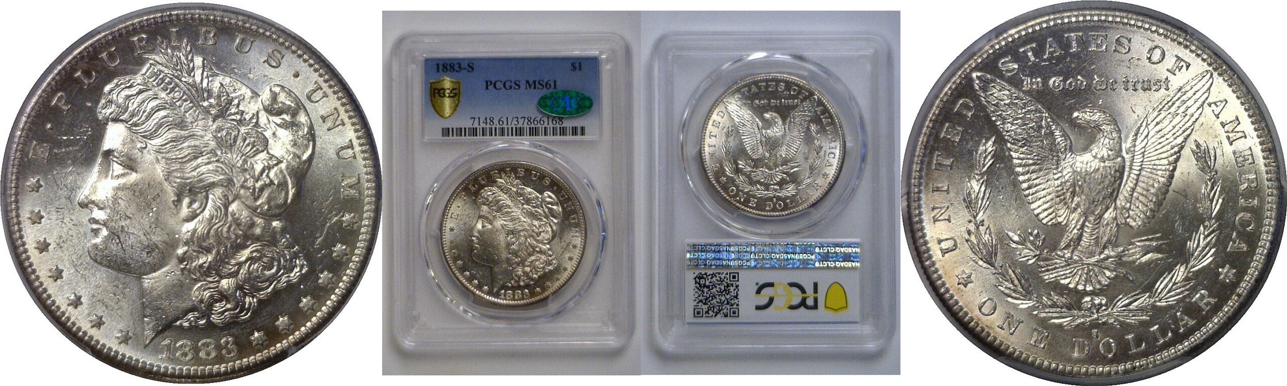 1883-S  Morgan Dollar   PCGS MS-61  CAC