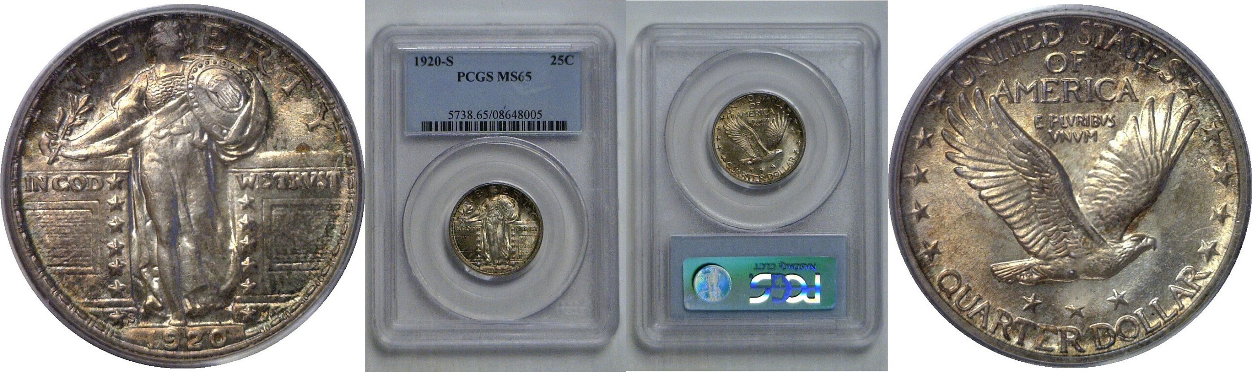 1920-S  Standing Liberty Quarter   PCGS MS-65