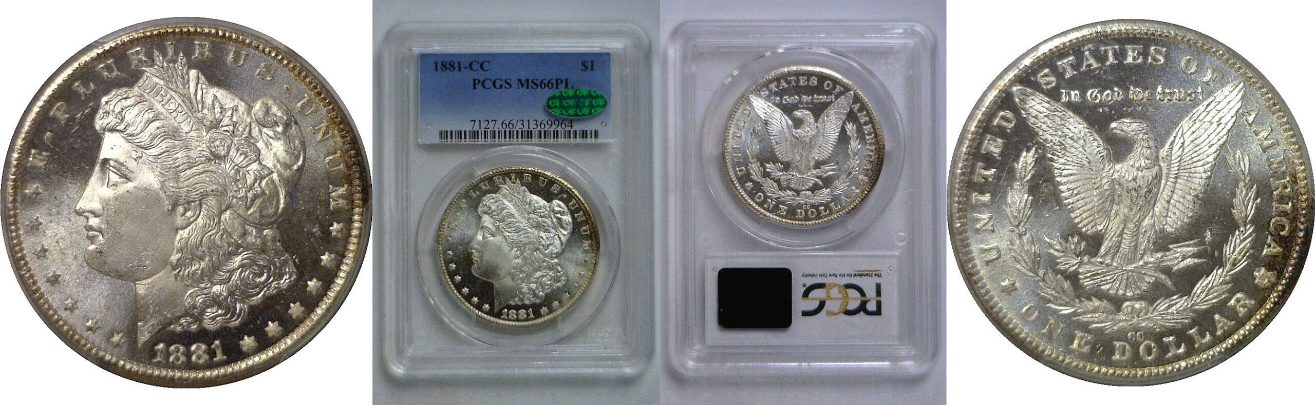 1881-CC  Morgan Dollar   PCGS MS-66 PL  CAC