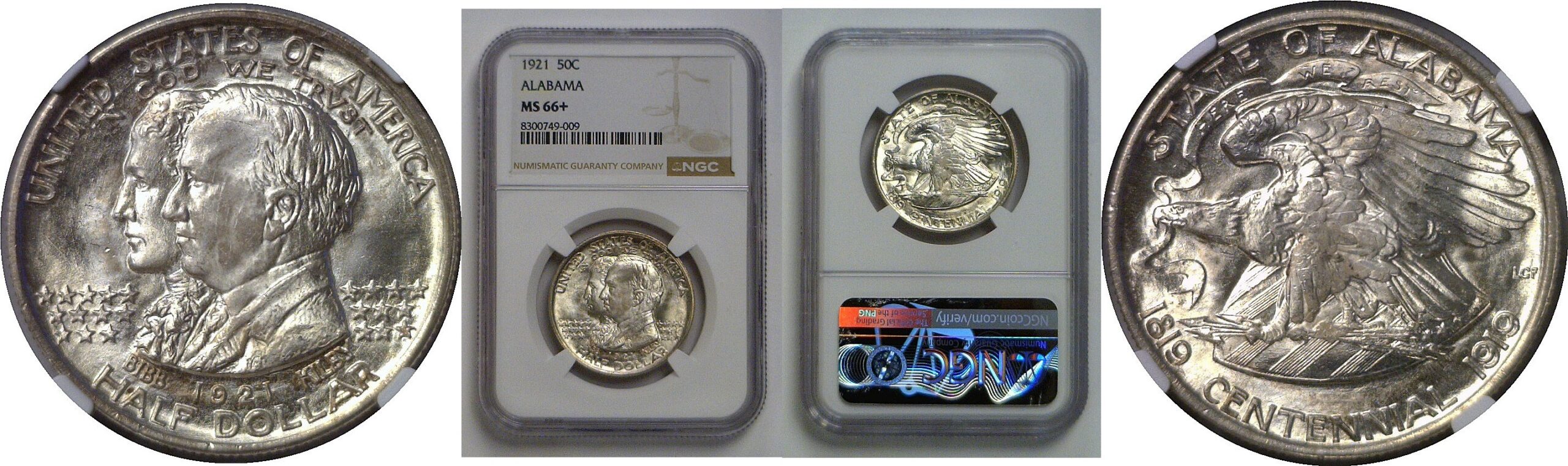 1921 Alabama Commemorative Half Dollar   NGC MS-66+