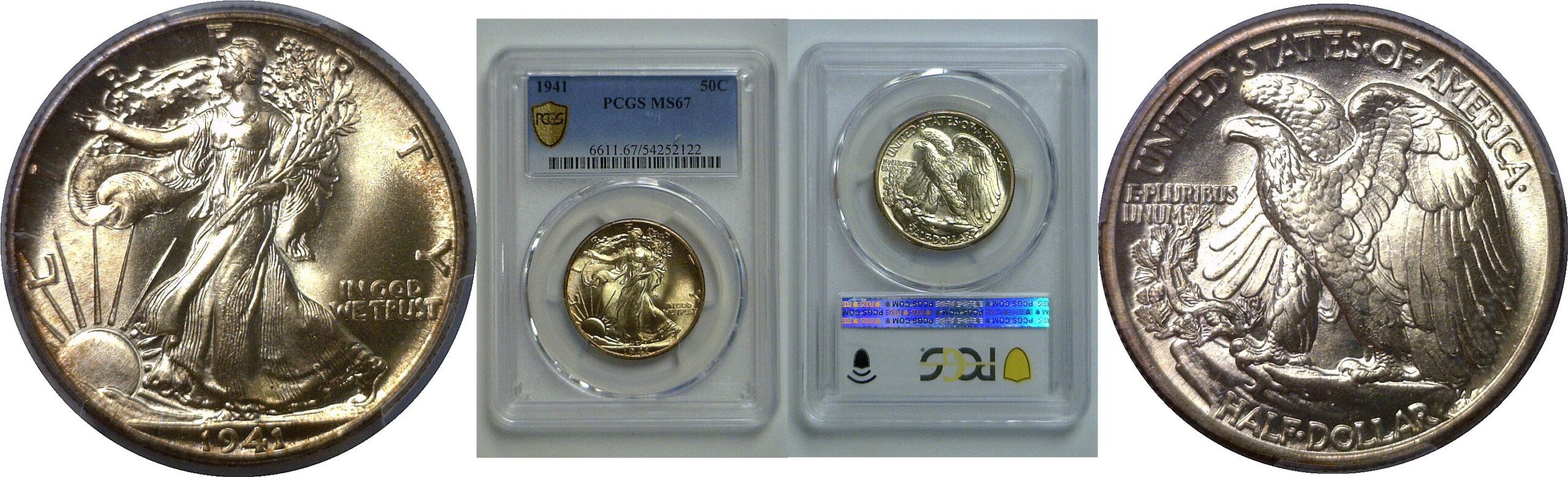 1941  Walking Liberty Half Dollar   PCGS MS-67