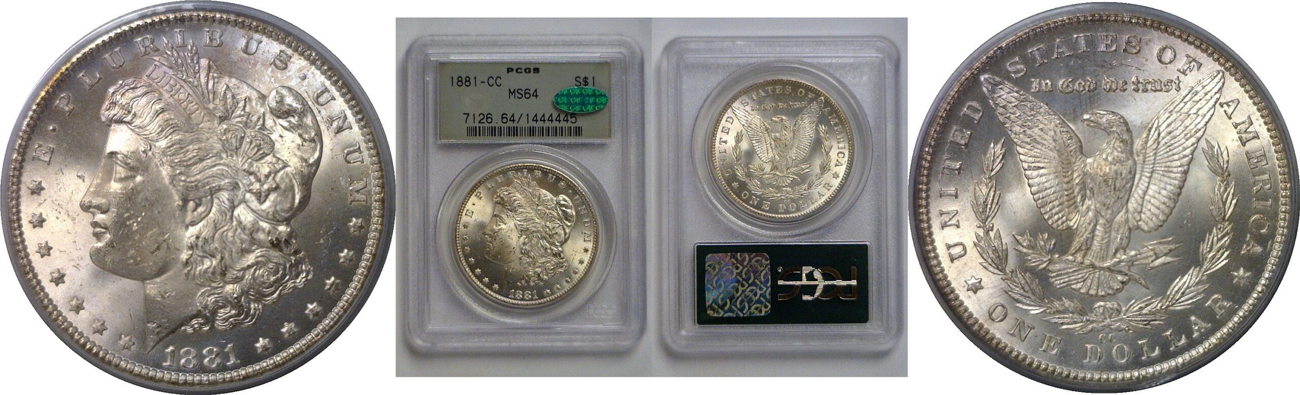 1881-CC  Morgan Dollar   PCGS MS-64  CAC
