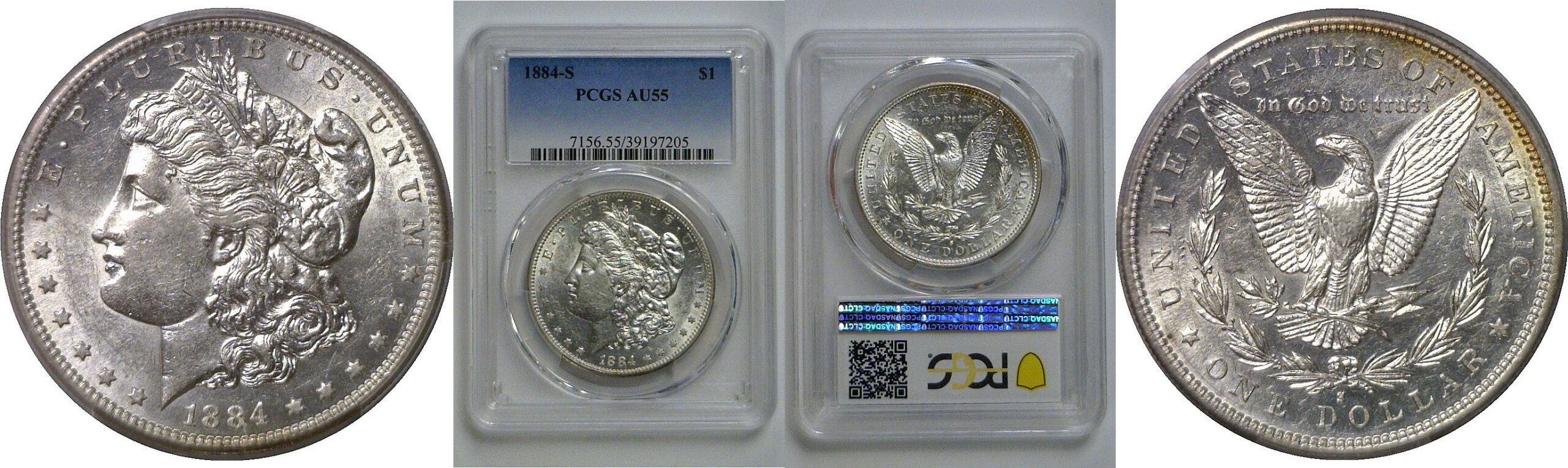 1884-S  Morgan Dollar   PCGS AU-55