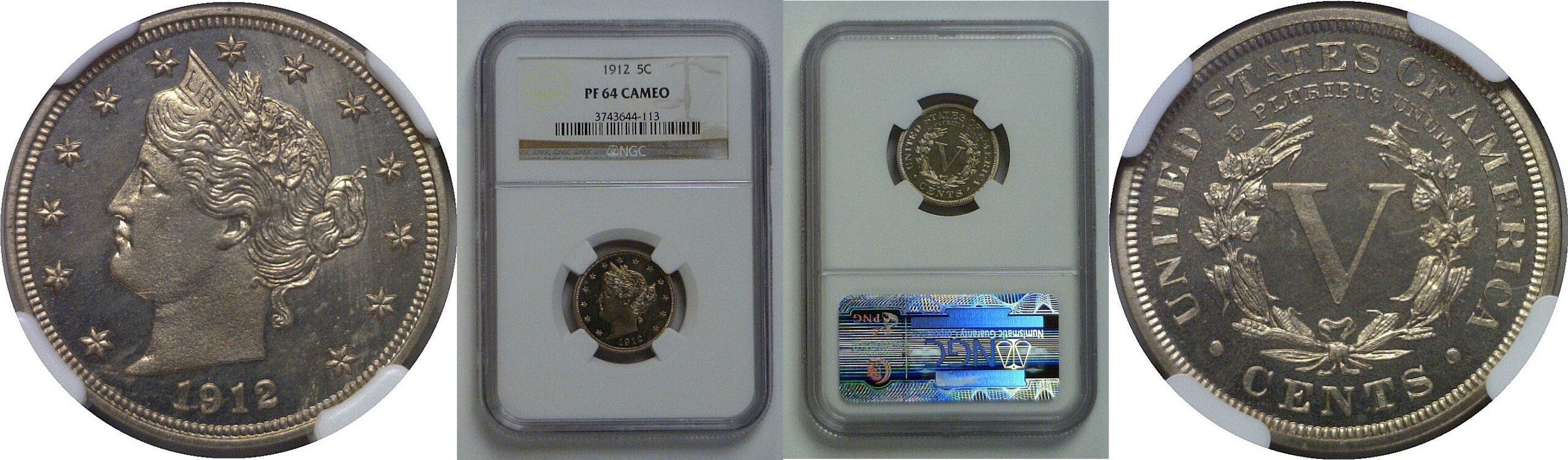 1912  Liberty Nickel   NGC PF-64 Cameo