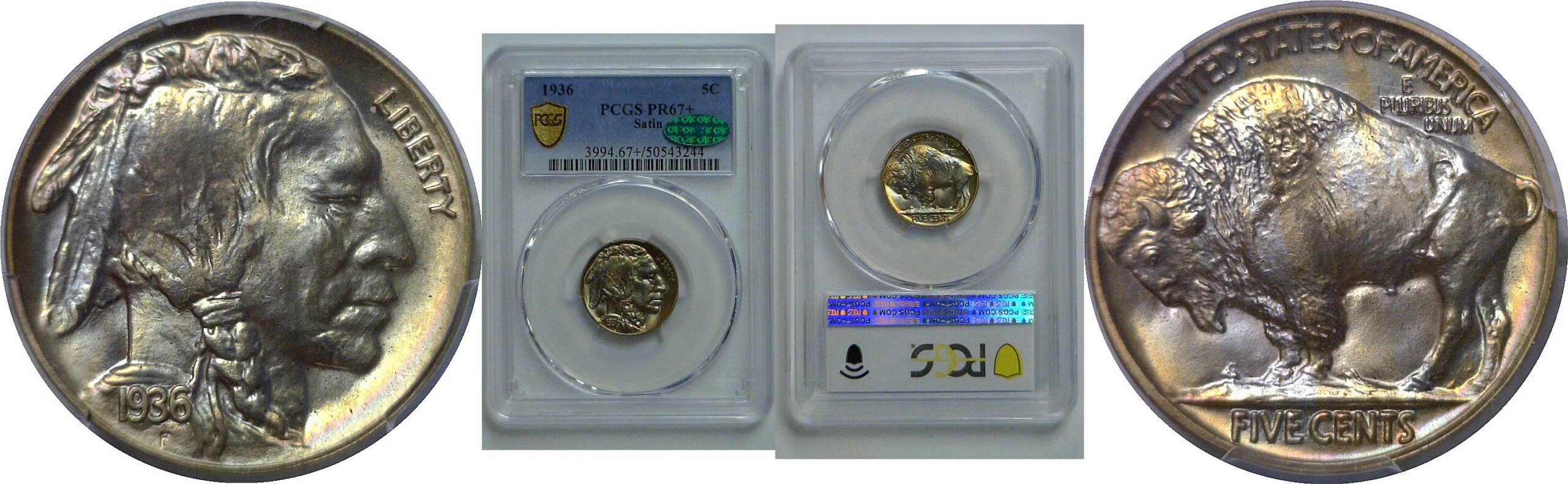 1936  Buffalo Nickel   PCGS PR-67+  CAC