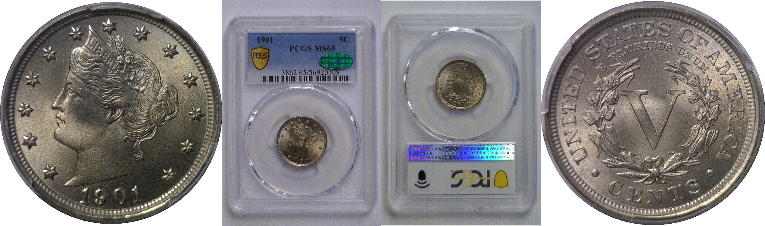1901  Liberty Nickel   PCGS MS-65  CAC