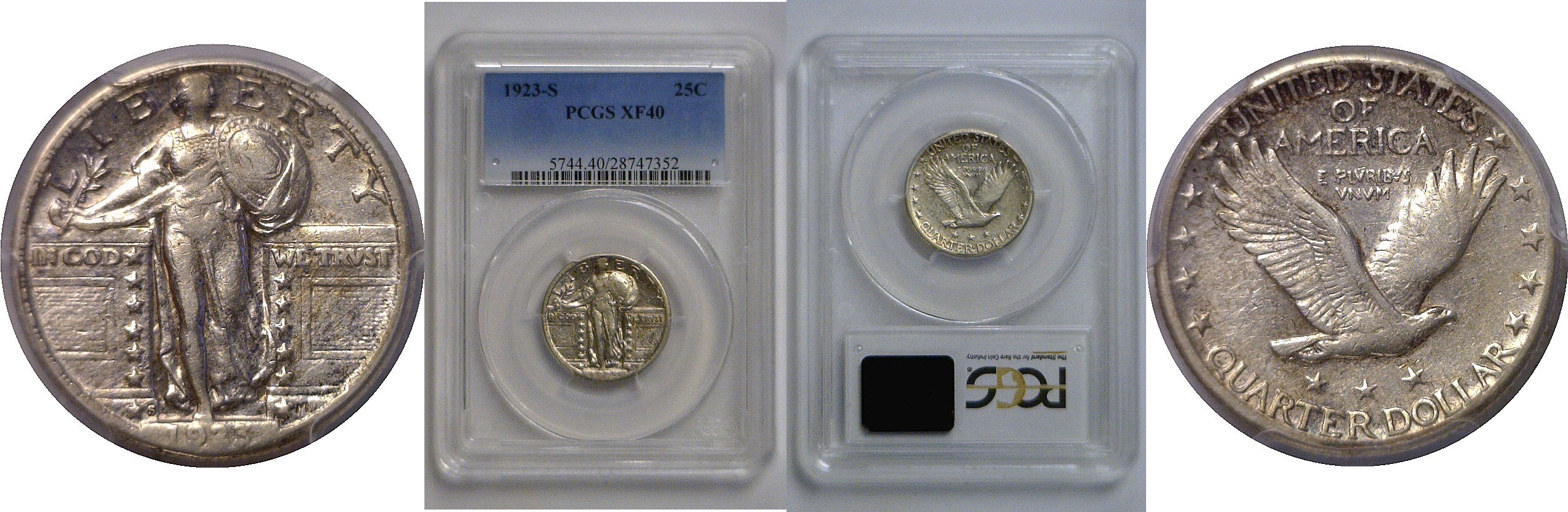 1923-S  Standing Liberty Quarter   PCGS XF-40