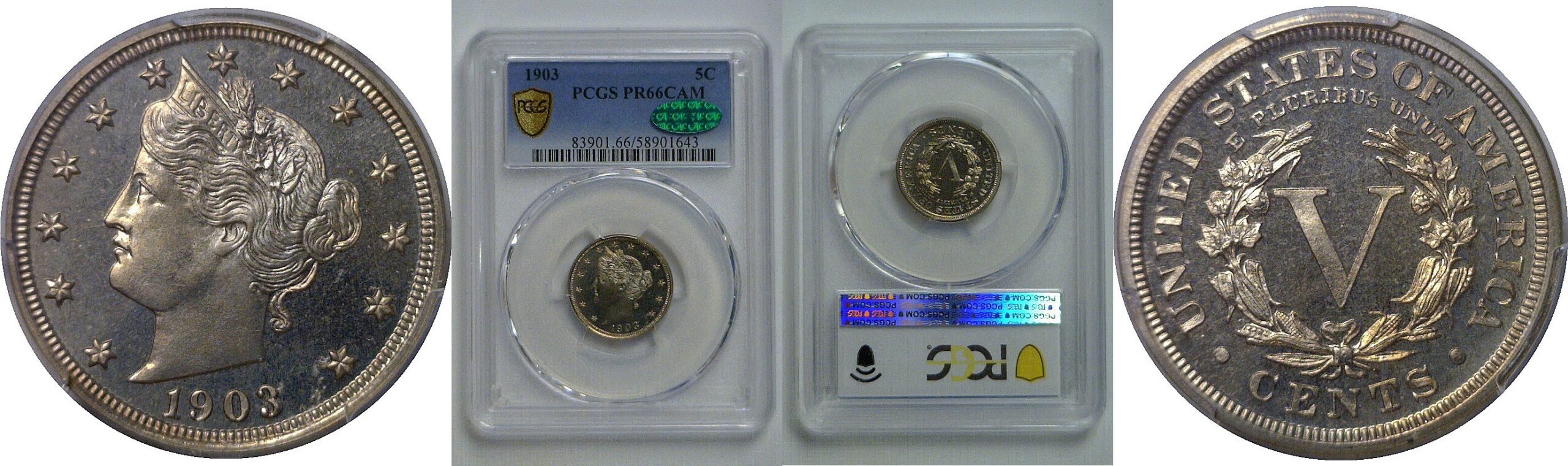 1903  Liberty Nickel   PCGS PR-66 CAM  CAC