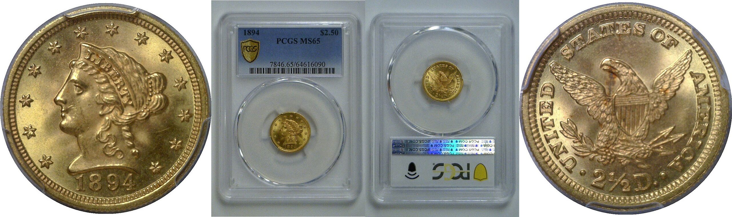 1894 $2 1/2 Liberty   PCGS MS-65