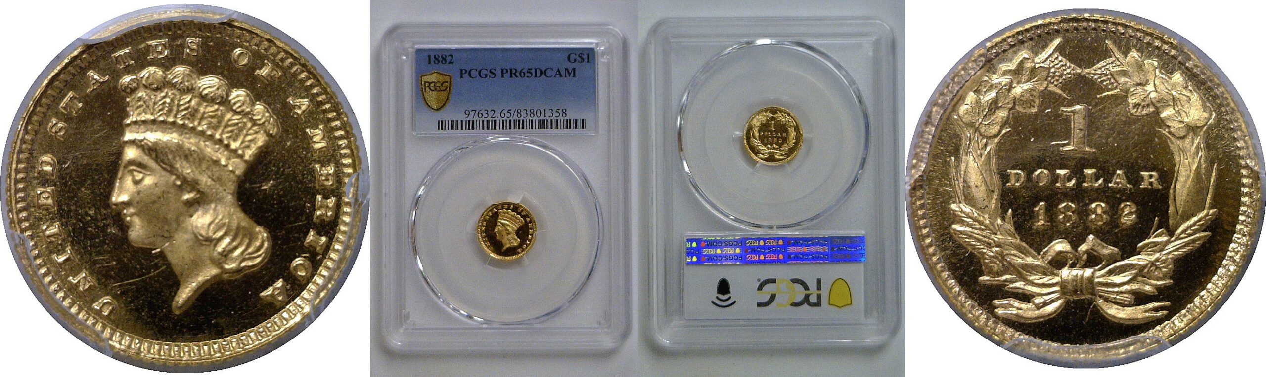 1882  Gold Dollar   PCGS PR-65 DCAM