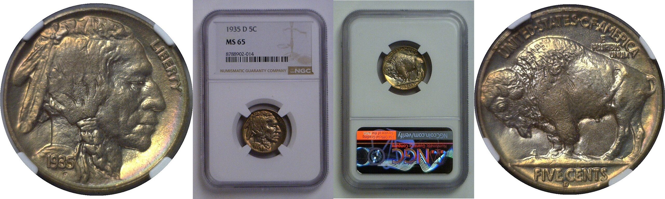 1935-D  Buffalo Nickel   NGC MS-65