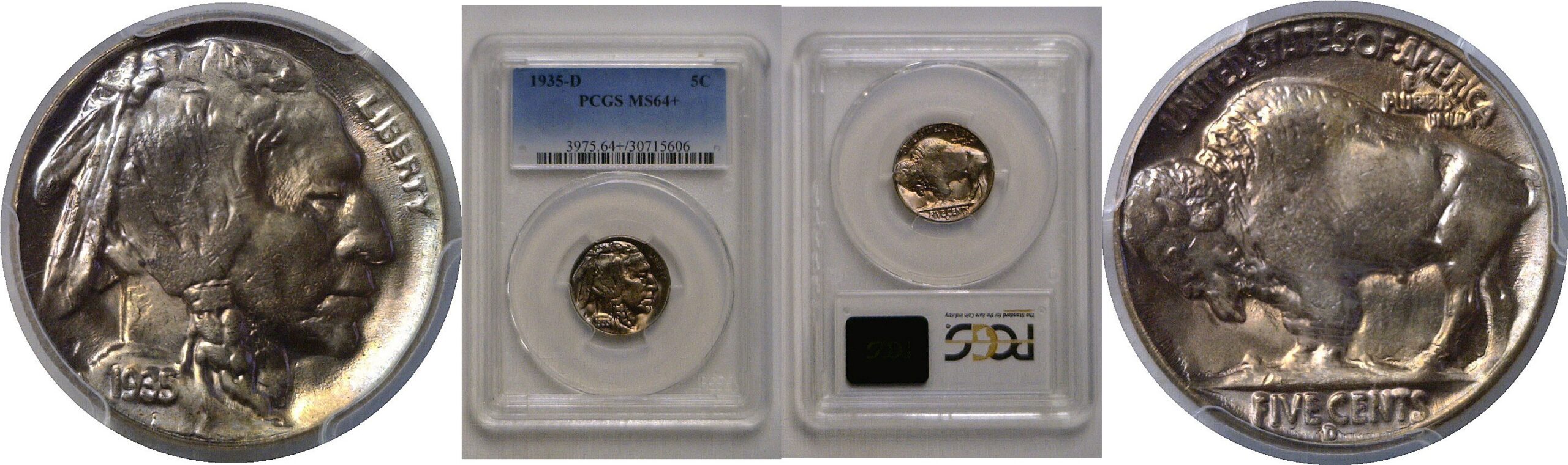 1935-D  Buffalo Nickel   PCGS MS-64+