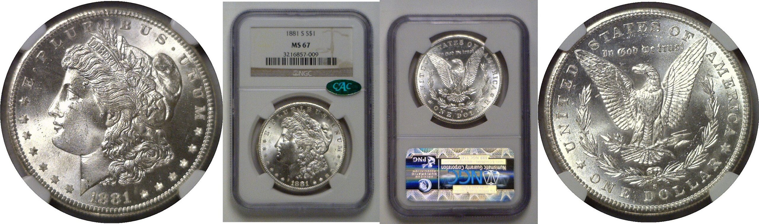 1881-S  Morgan Dollar    NGC MS-67  CAC