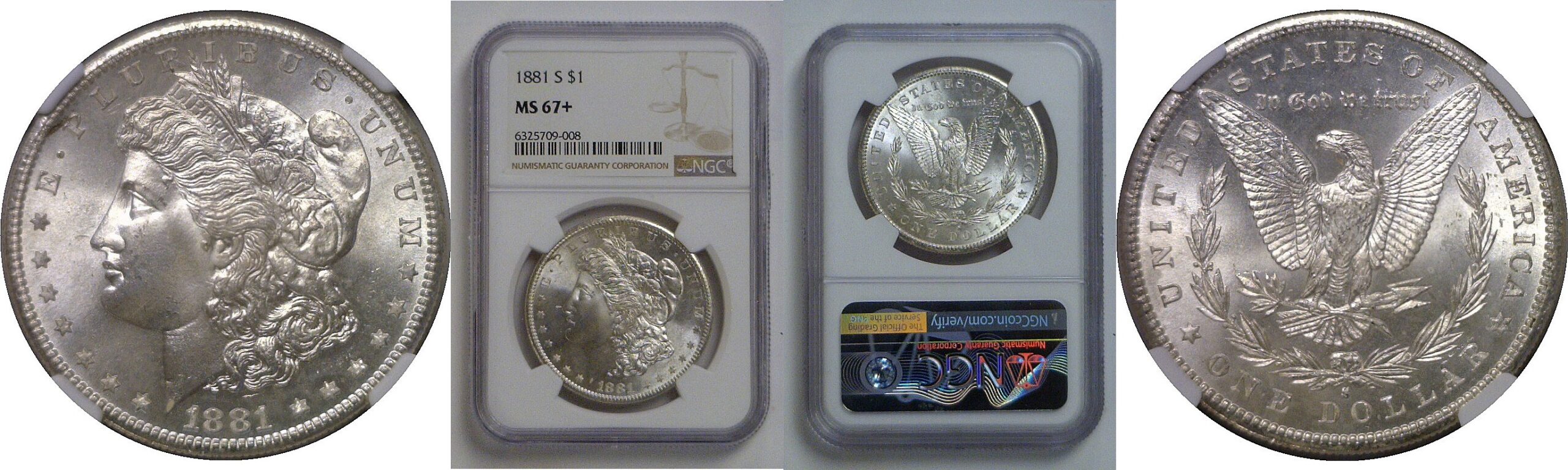 1881-S  Morgan Dollar   NGC MS-67+