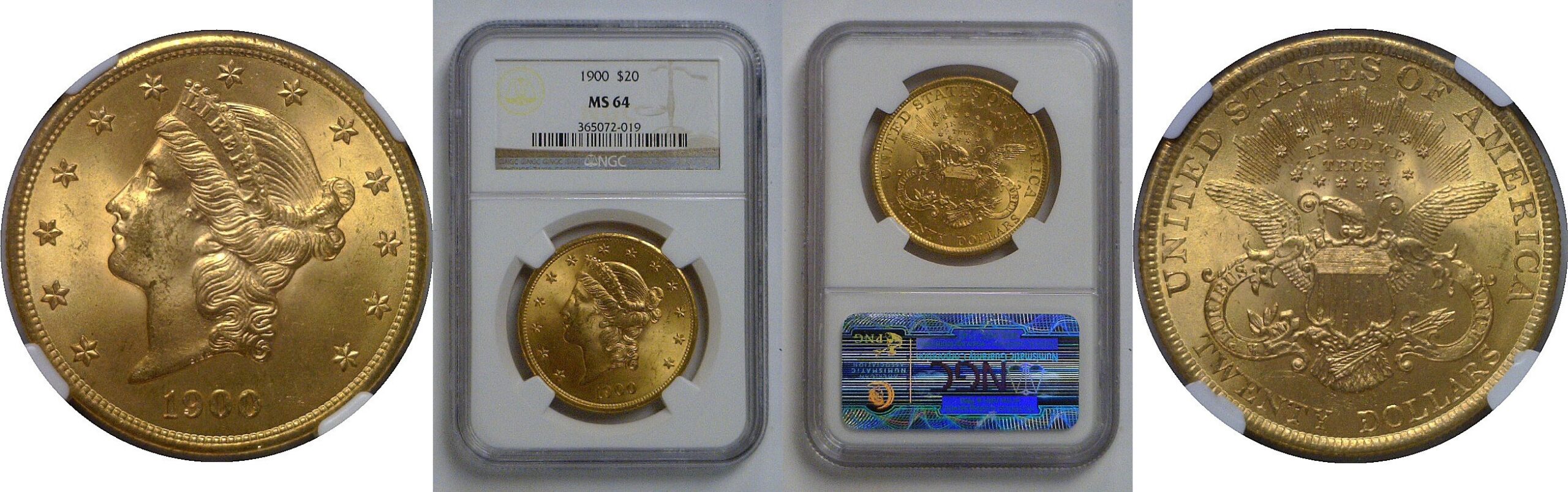 1900 $20 Liberty   NGC MS-64
