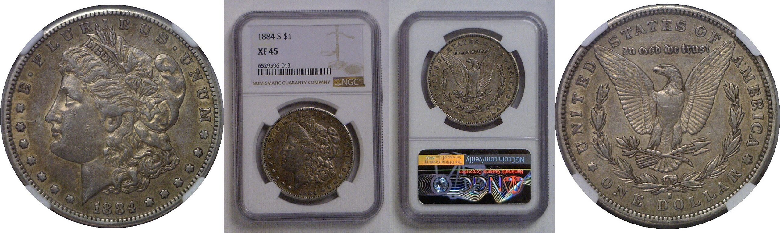 1884-S  Morgan Dollar  NGC XF-45