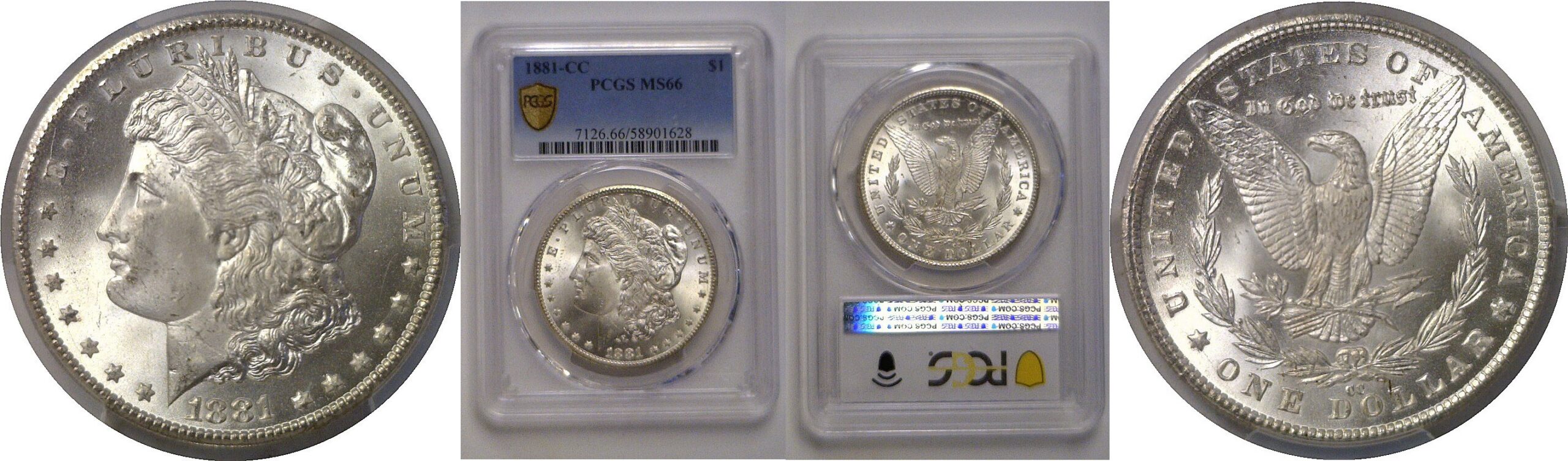 1881-CC  Morgan Dollar   PCGS MS-66