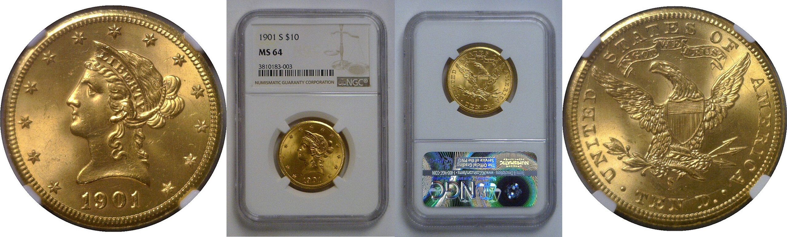 1901-S  $10 Liberty   NGC MS-64
