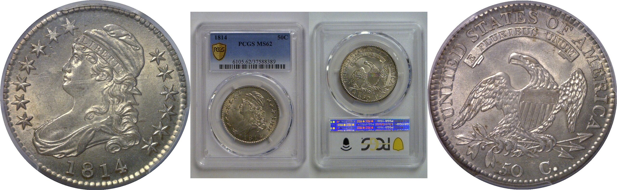1814  Bust Half Dollar   PCGS MS-62