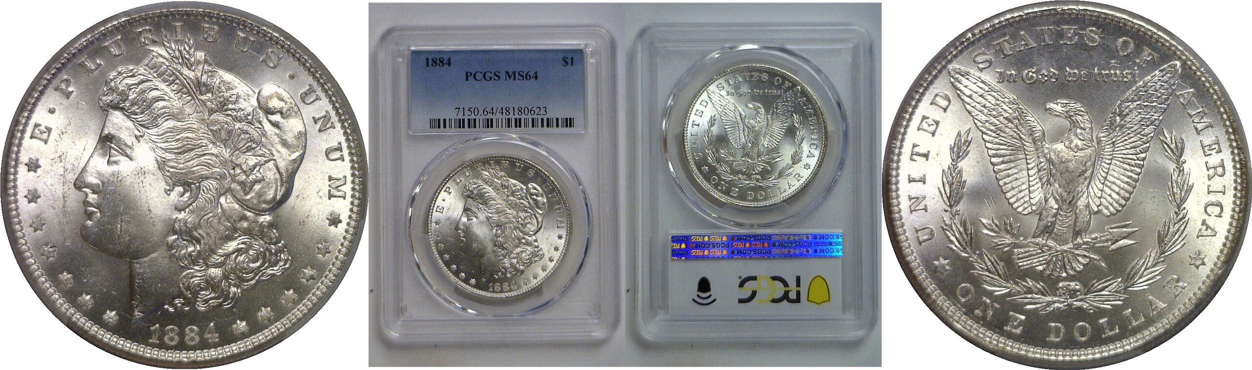 1884  Morgan Dollar   PCGS MS-64