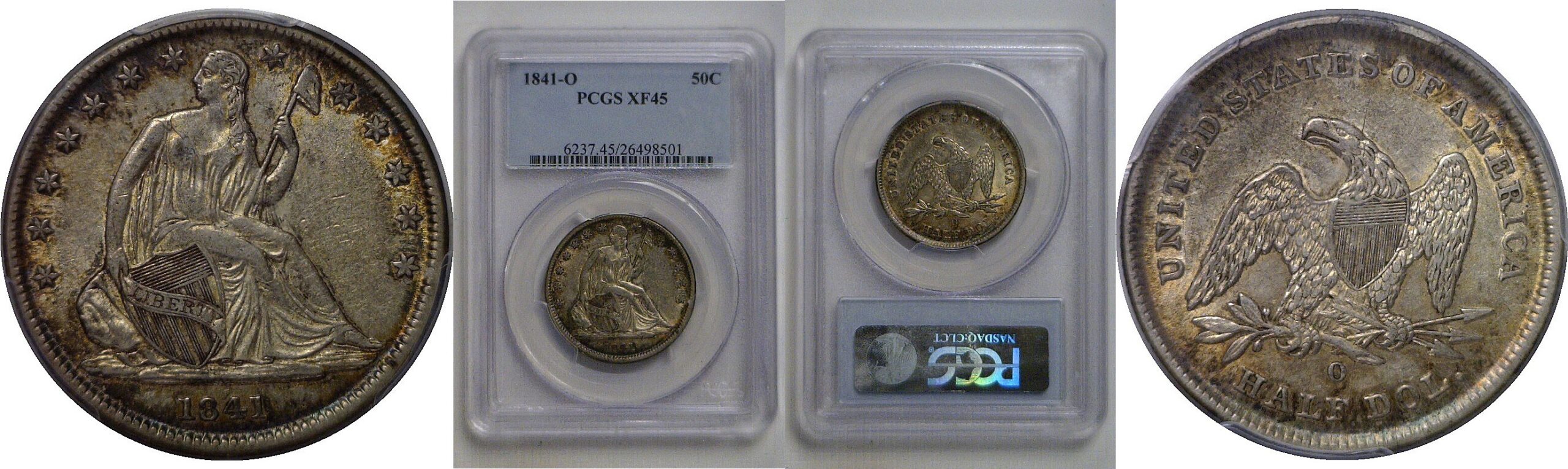 1841-O  Seated Liberty Half Dollar   PCGS XF-45