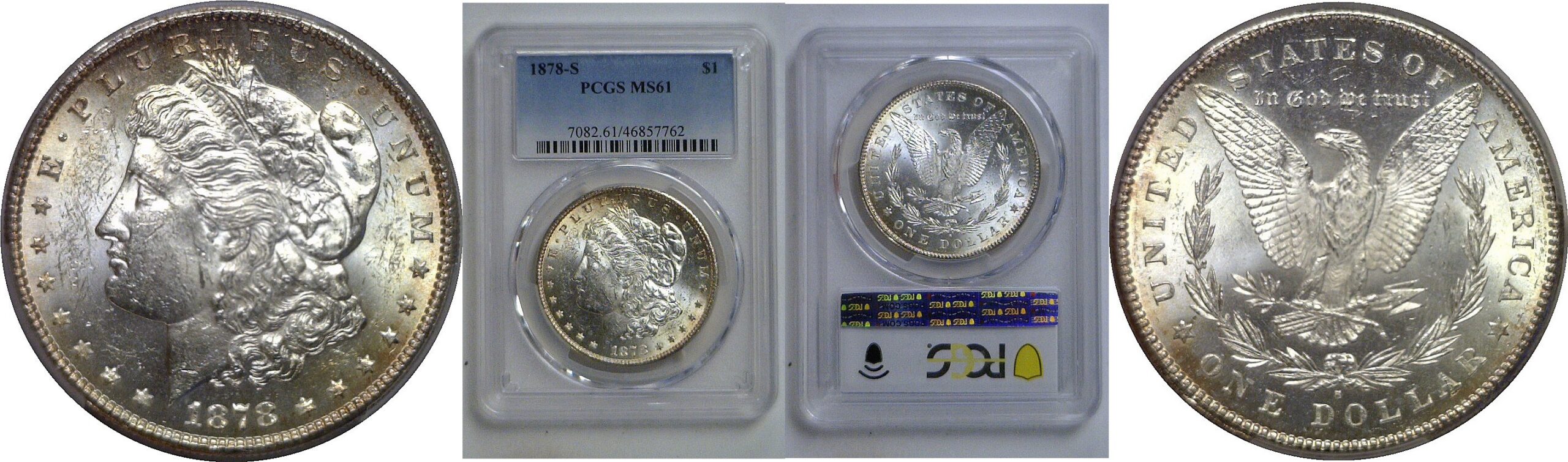1878-S  Morgan Dollar   PCGS MS-61