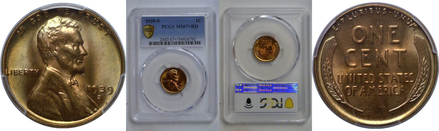 1939-S Lincoln Cent PCGS MS-67+ RD - Coast to Coast Coins & Currency ...
