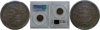 1849  Half Cent   PCGS MS-64 BN  CAC